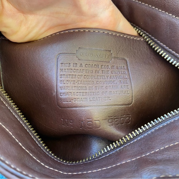 vintage coach 9303 bleecker tote handbag in brown leather - Picture 11 of 11